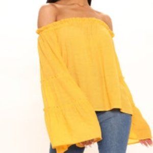 Dionne Off Shoulder Top - Honey